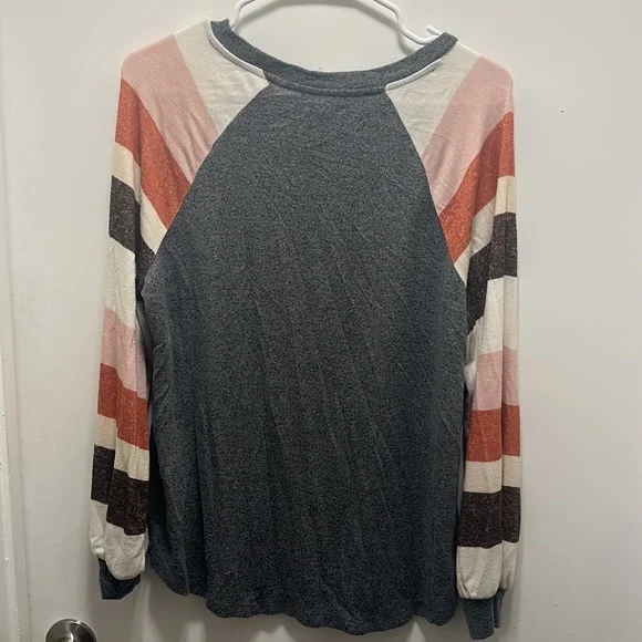 Maurices Long Sleeve Striped Shirt Size L - Picture 5 of 6